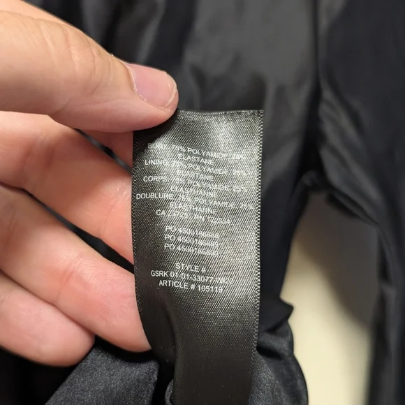 Babaton by Aritzia Black Satin Long Sleeve Mock Neck Blouse – Size M - Picture 2 of 5